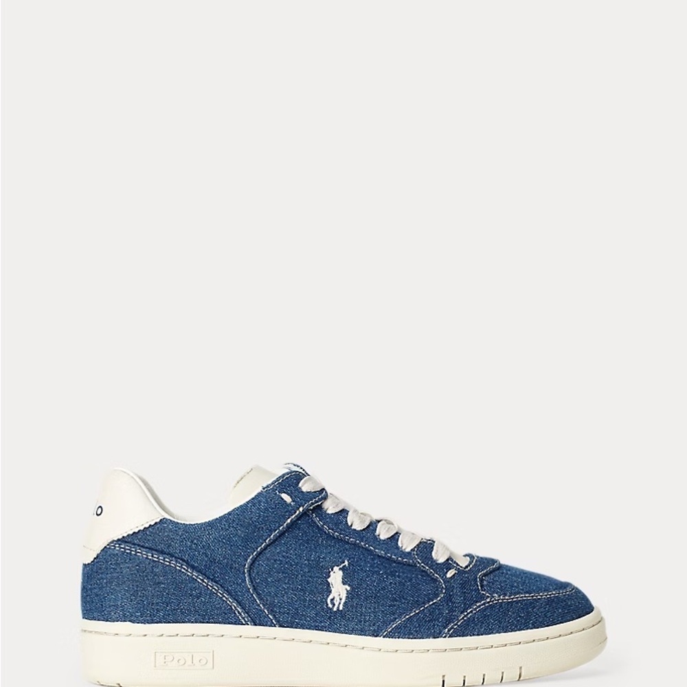 NEW Polo Ralph Lauren Womens Denim Court Sneakers